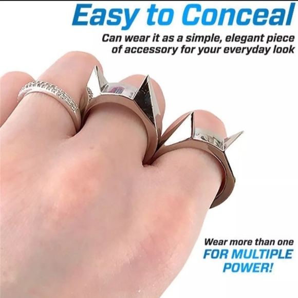 Cute Kitty Ears Ring, Self Defense Ring For Couples, & Men or Women - Picture 5 of 16